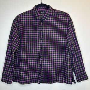 Madewell Women's Stoppard Plaid 100% Cotton Flannel Button Shirt Size XXS